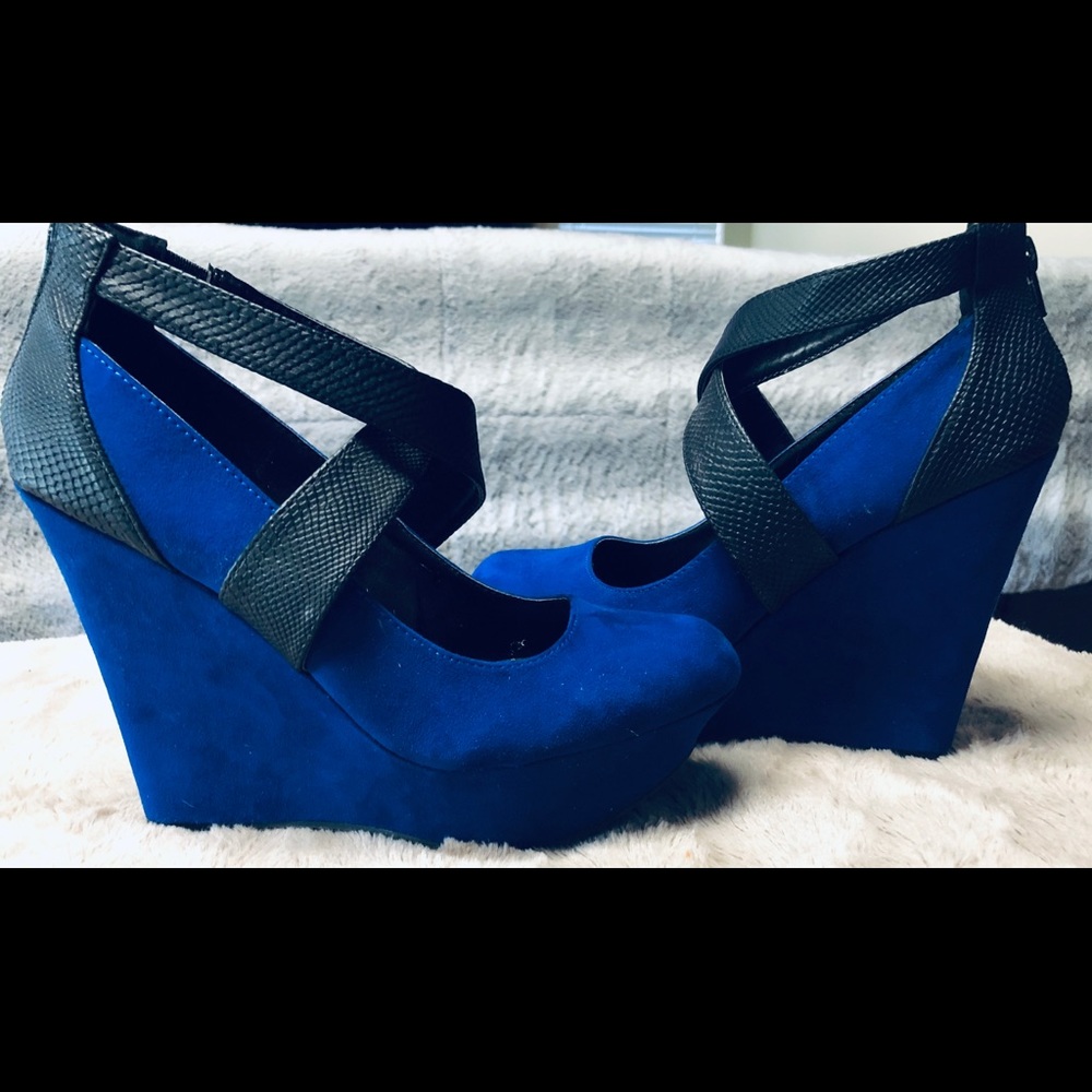 COPY - Blue/Black Wedges-9